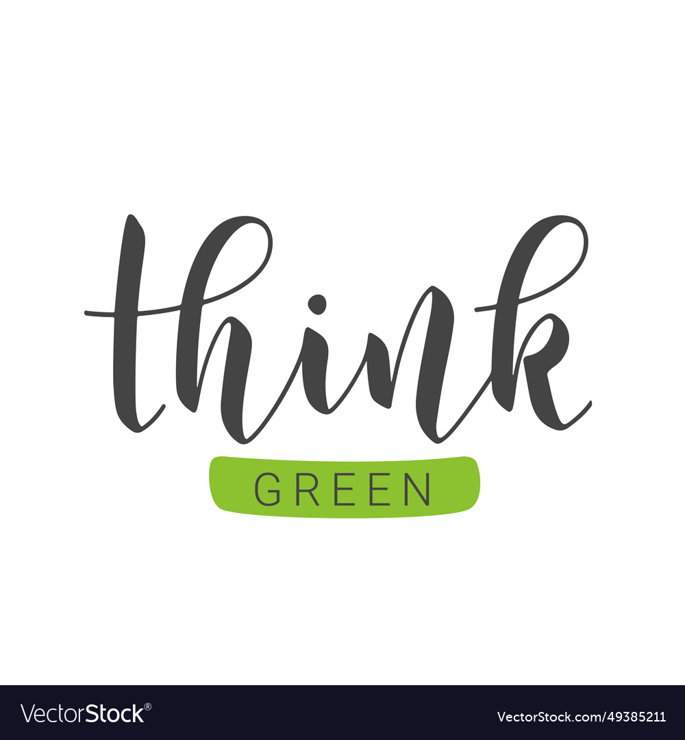 Handschriftliche Schriften von think green