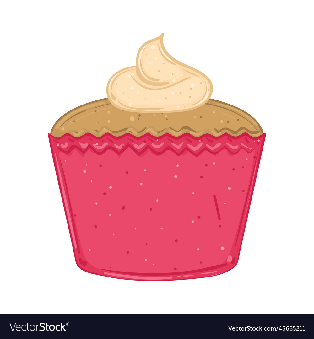 Isolierte glasierte Cupcake-Ikone süß Dessert