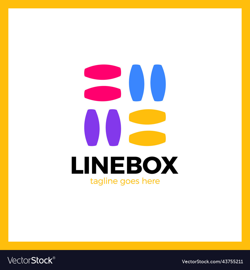 Line square logo