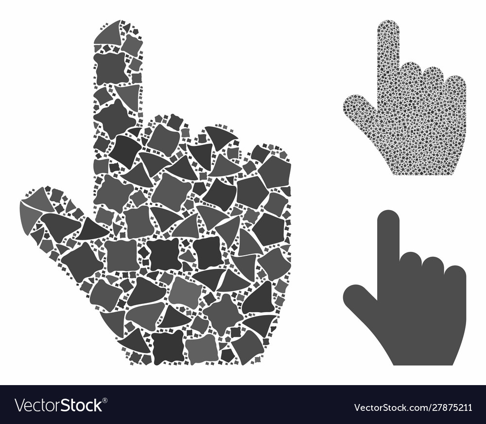 Select gesture composition icon bumpy items vector image Select gesture composition icon bumpy items