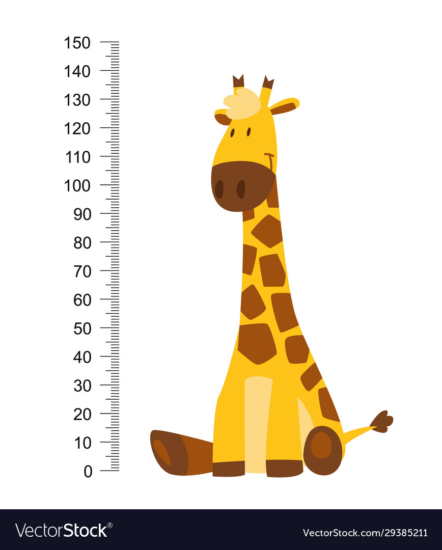 Sitting cheerful funny giraffe with long neck Vector Image