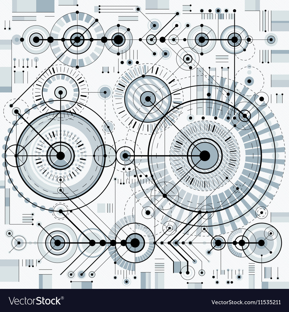 Technical drawing with dashed lines and geometric