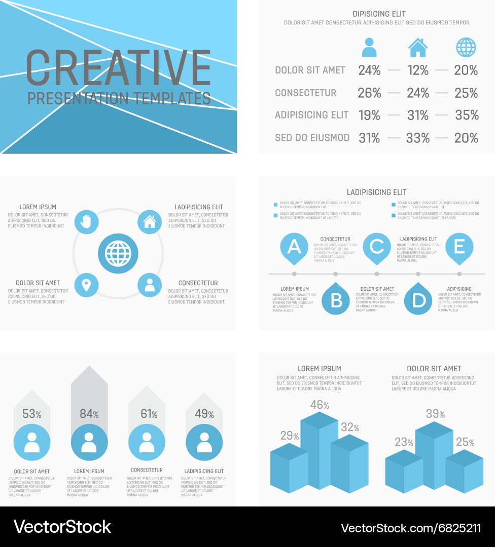 Template for multipurpose presentation Royalty Free Vector