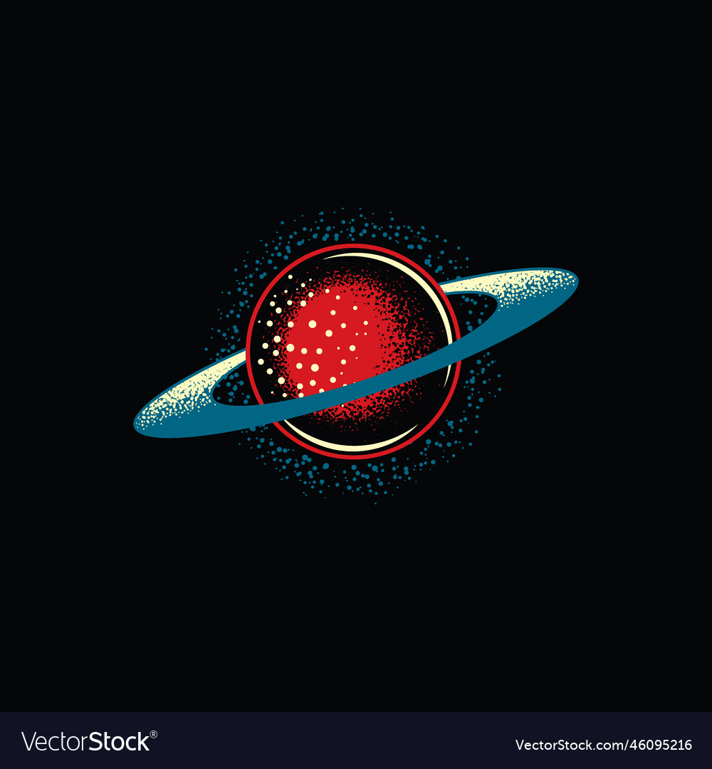 A planet in space Royalty Free Vector Image - VectorStock