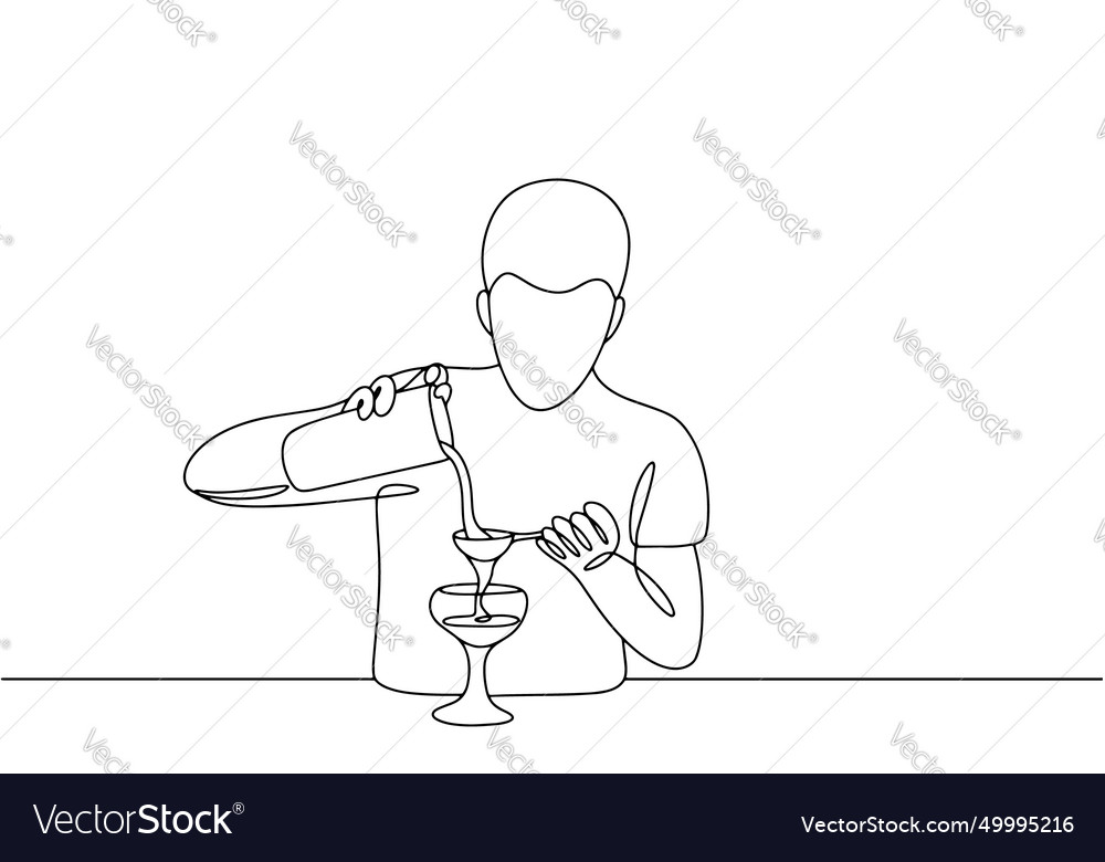 Bartender cocktail drink vector image Bartender cocktail drink