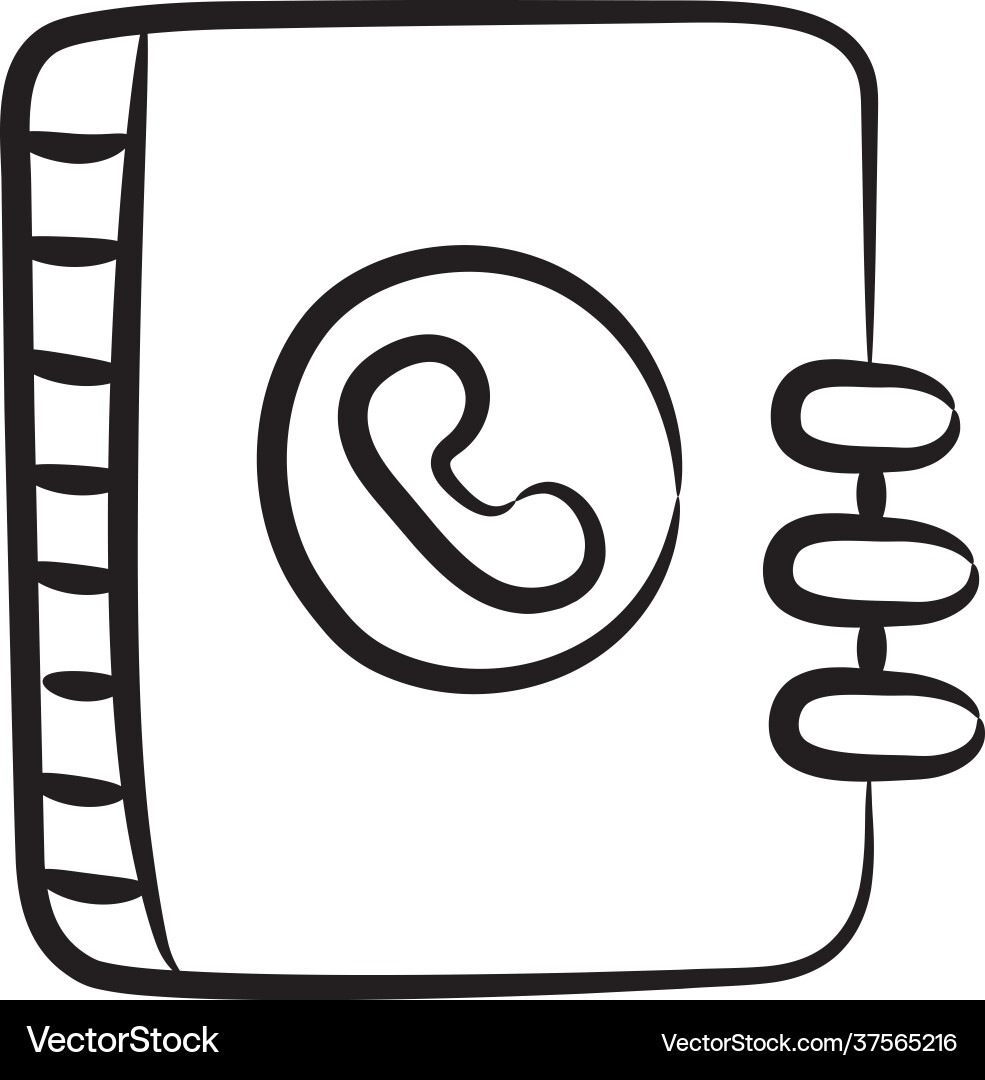 Contact Book Vector Contacts book Royalty Free Vector Image - VectorStock