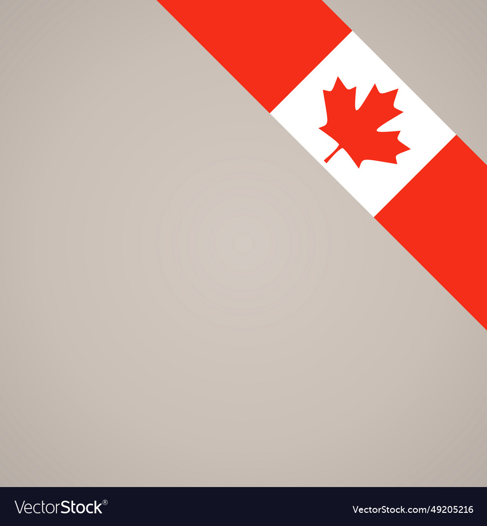 Corner ribbon flag of canada