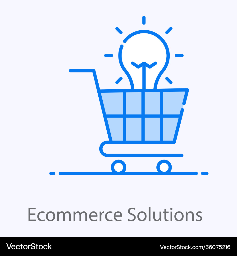 Ecommerce solutions Royalty Free Vector Image - VectorStock