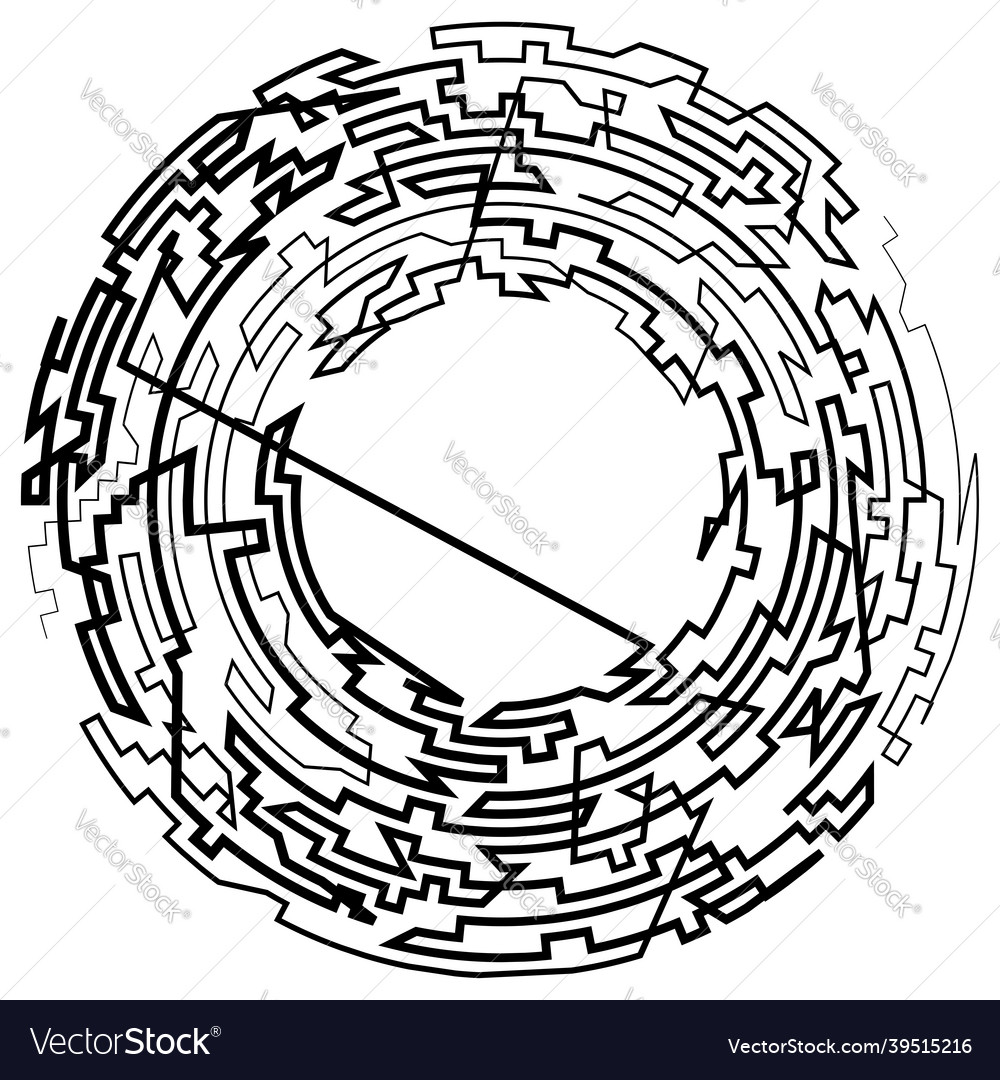 Geometric random circular element abstract vector image Geometric random circular element abstract