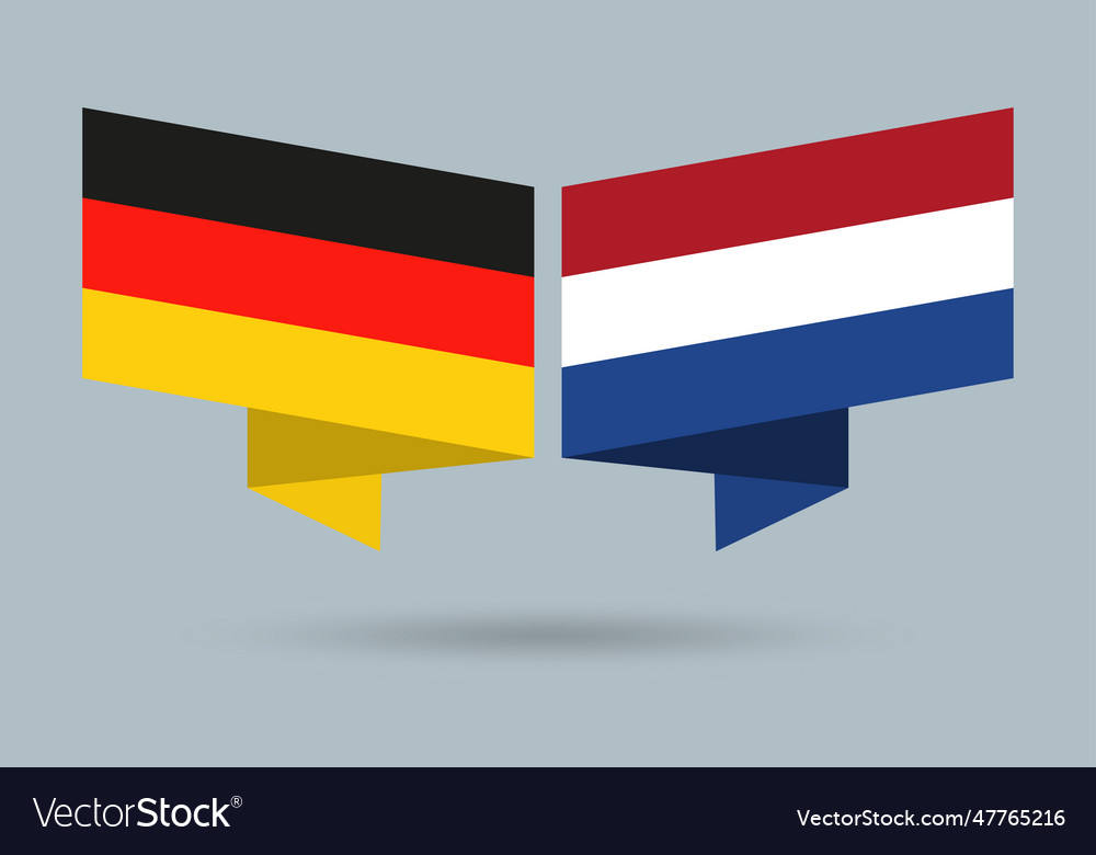 Germany and nederlands flags dutch german