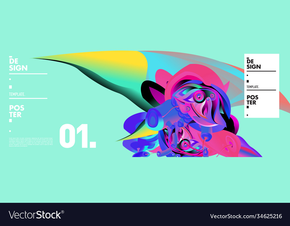 Landing page background template with colorful