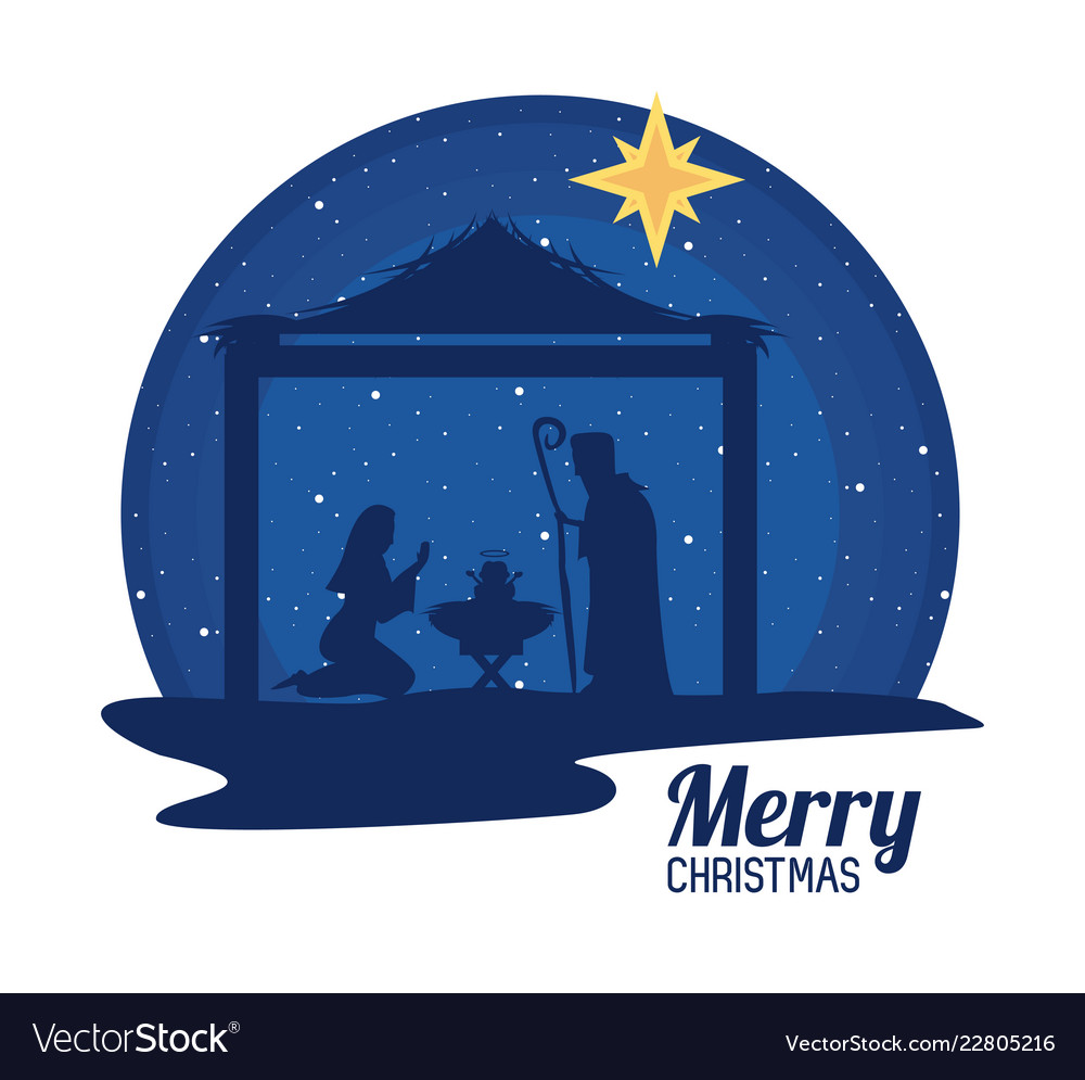 Traditional christian christmas Royalty Free Vector Image