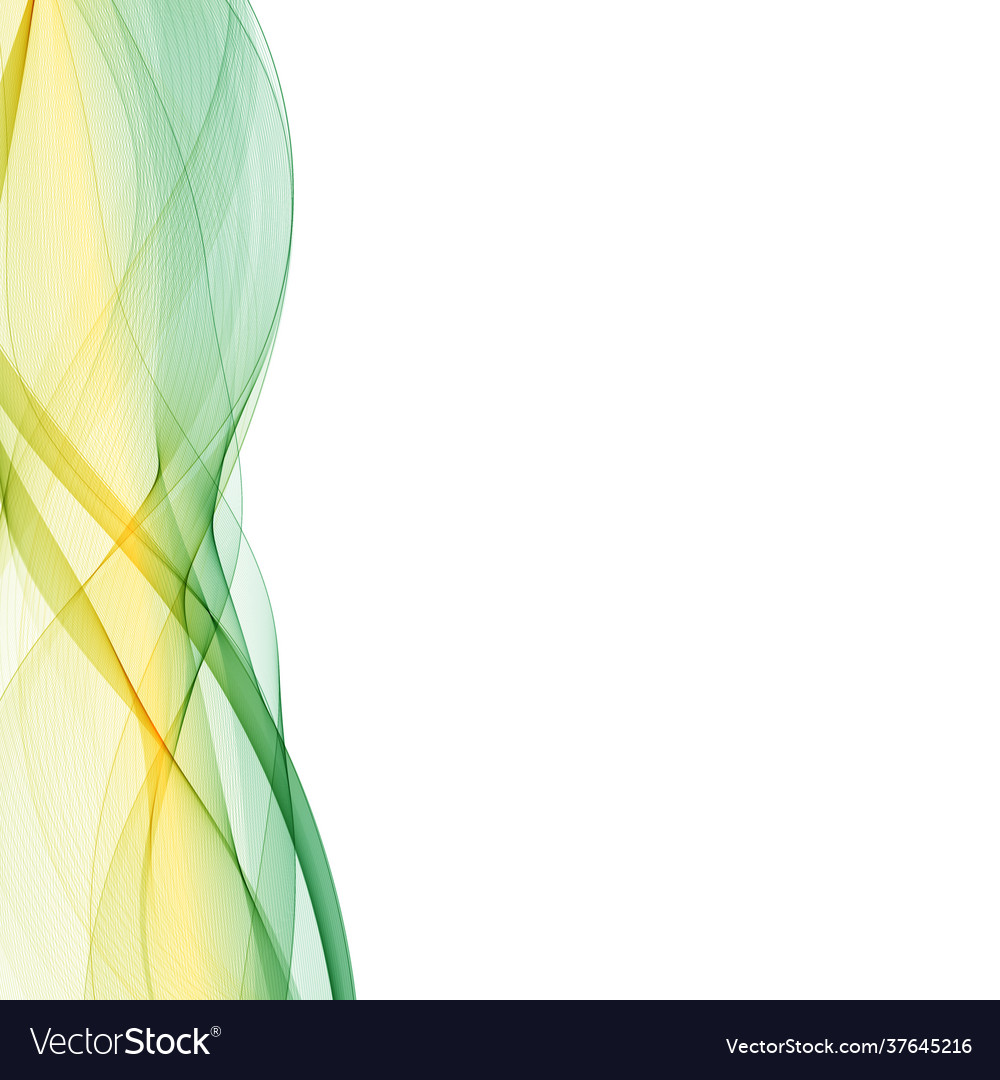 Two-color bright wave abstract image yellow Vector Image