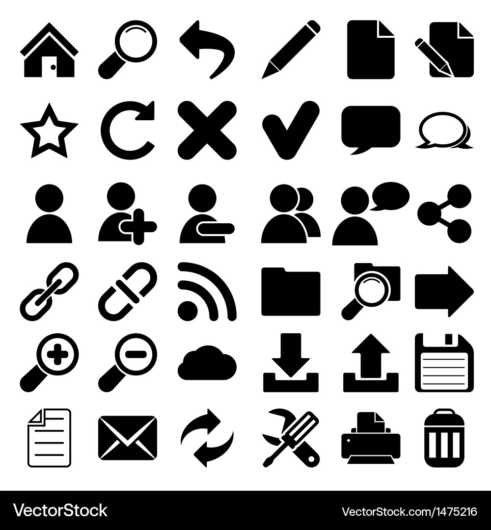 Web internet icons Royalty Free Vector Image - VectorStock
