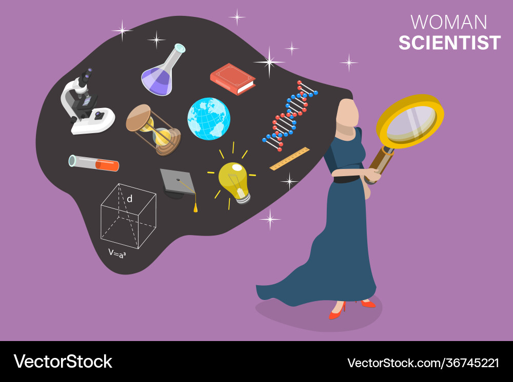 3d isometric flat conceptual Royalty Free Vector Image