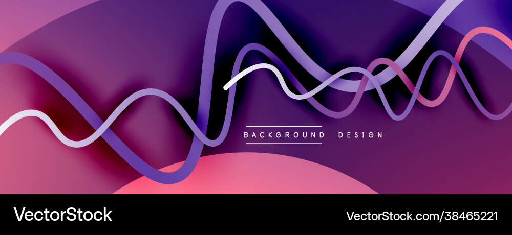 Abstract gradient background with wave line Vector Image