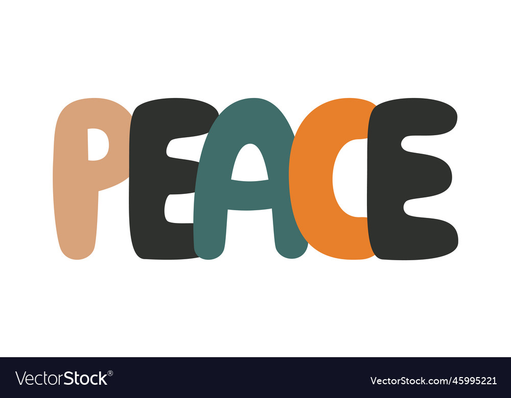 Flat hippy boho hand drawn Royalty Free Vector Image