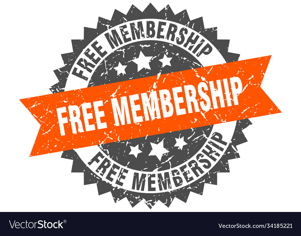 Free membership stamp grunge round sign