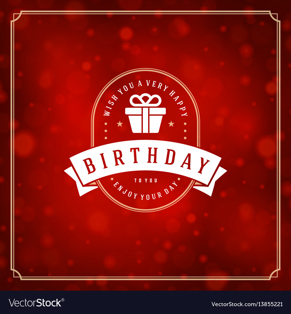 Happy birthday greeting card design Royalty Free Vector