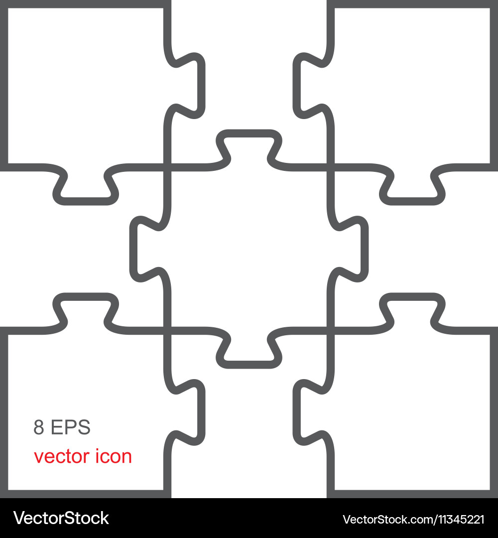 Puzzle flat icon Royalty Free Vector Image - VectorStock