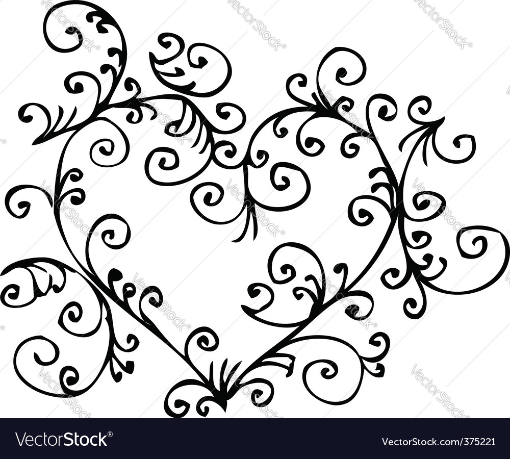 Romantic heart vignette Royalty Free Vector Image