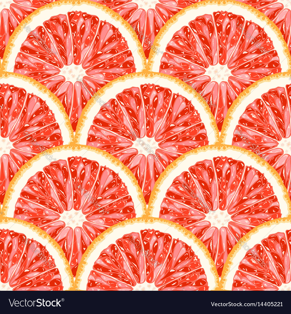 Seamless pattern of grapefruit citrus background
