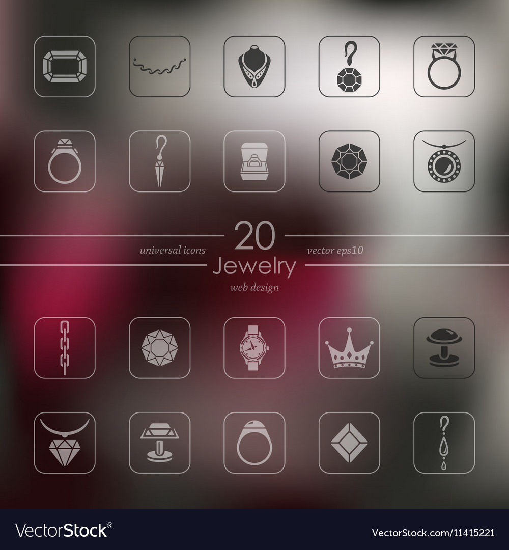 Set of jewelry icons