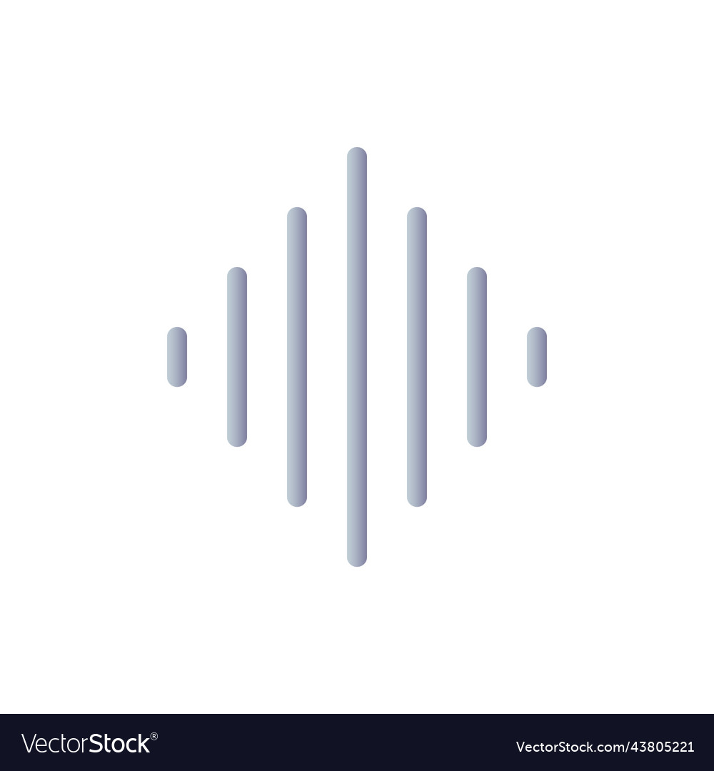Sound wave flat gradient color ui icon