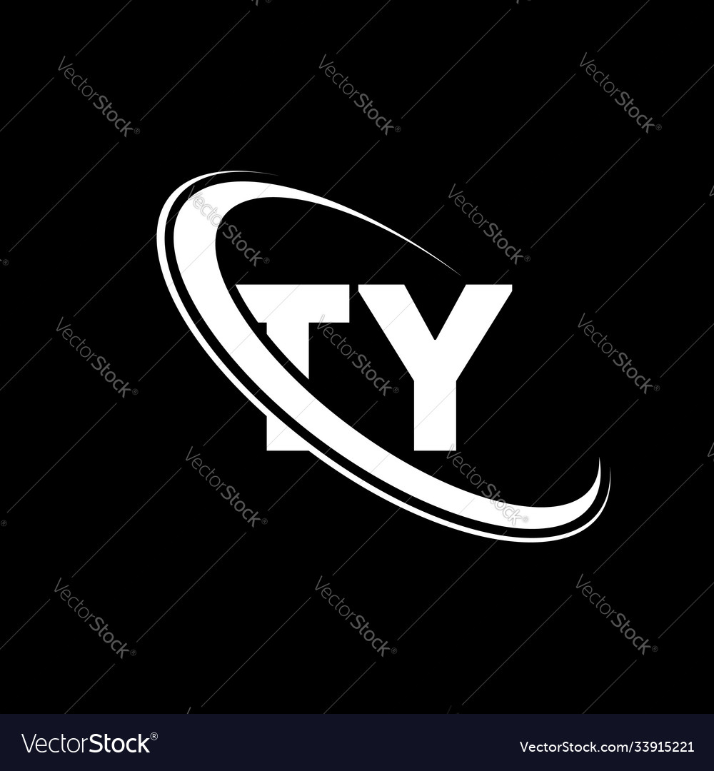 Ty logo t y design white letter tyt Royalty Free Vector