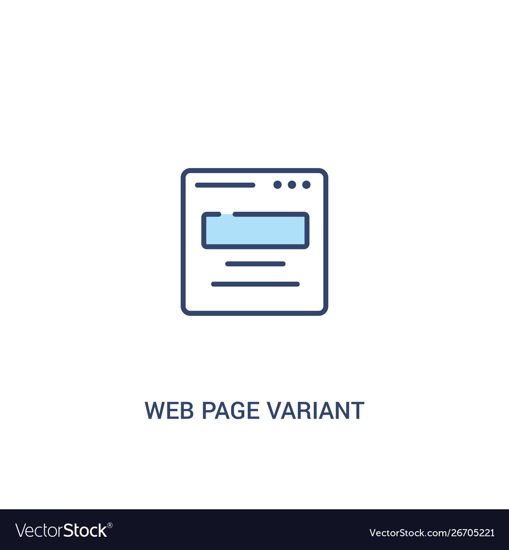 Web page variant concept 2 colored icon simple vector image Web page variant concept 2 colored icon simple