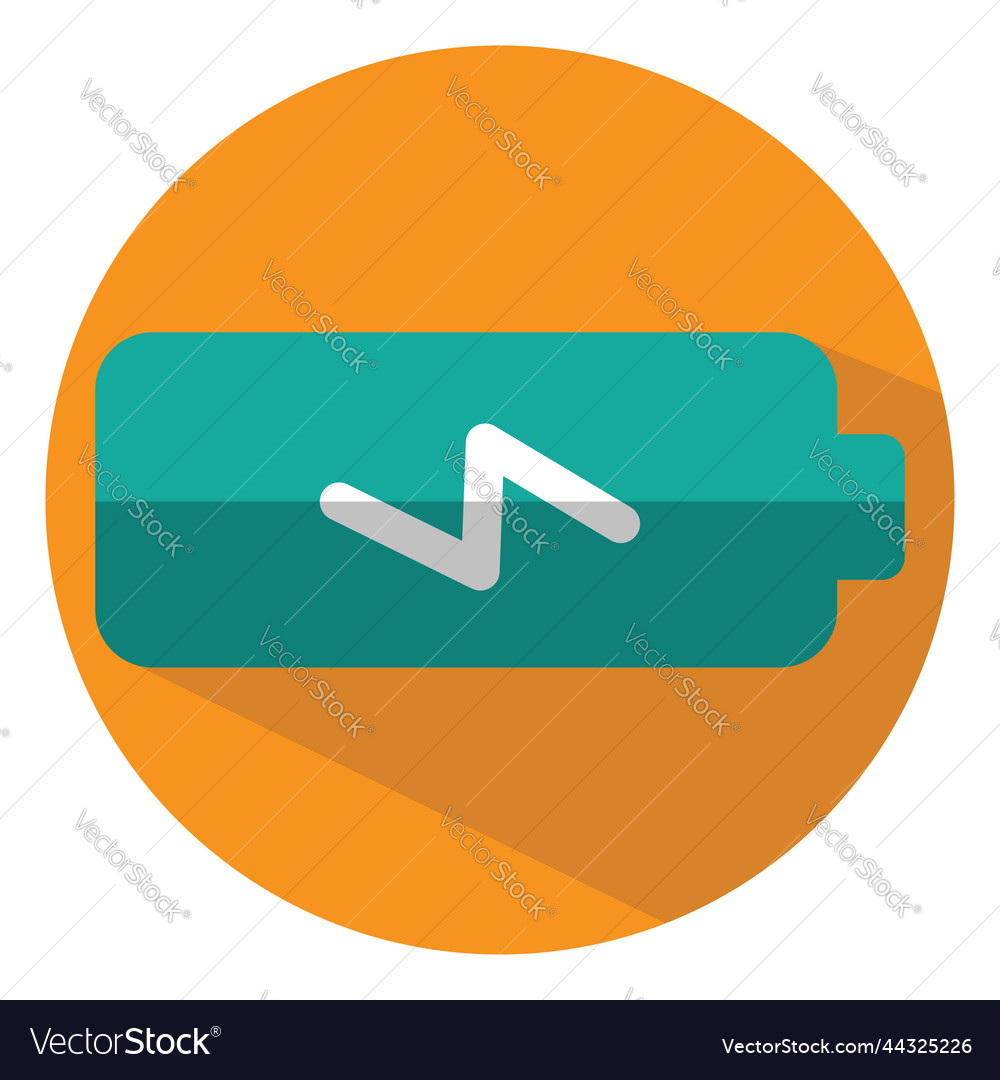 Battery charged on a white background Royalty Free Vector