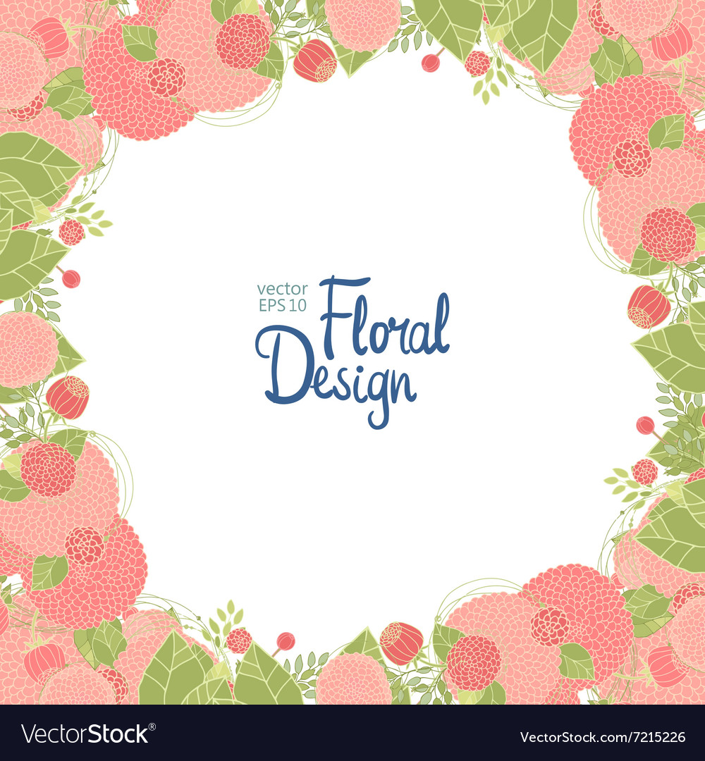 Floral frame and place for text