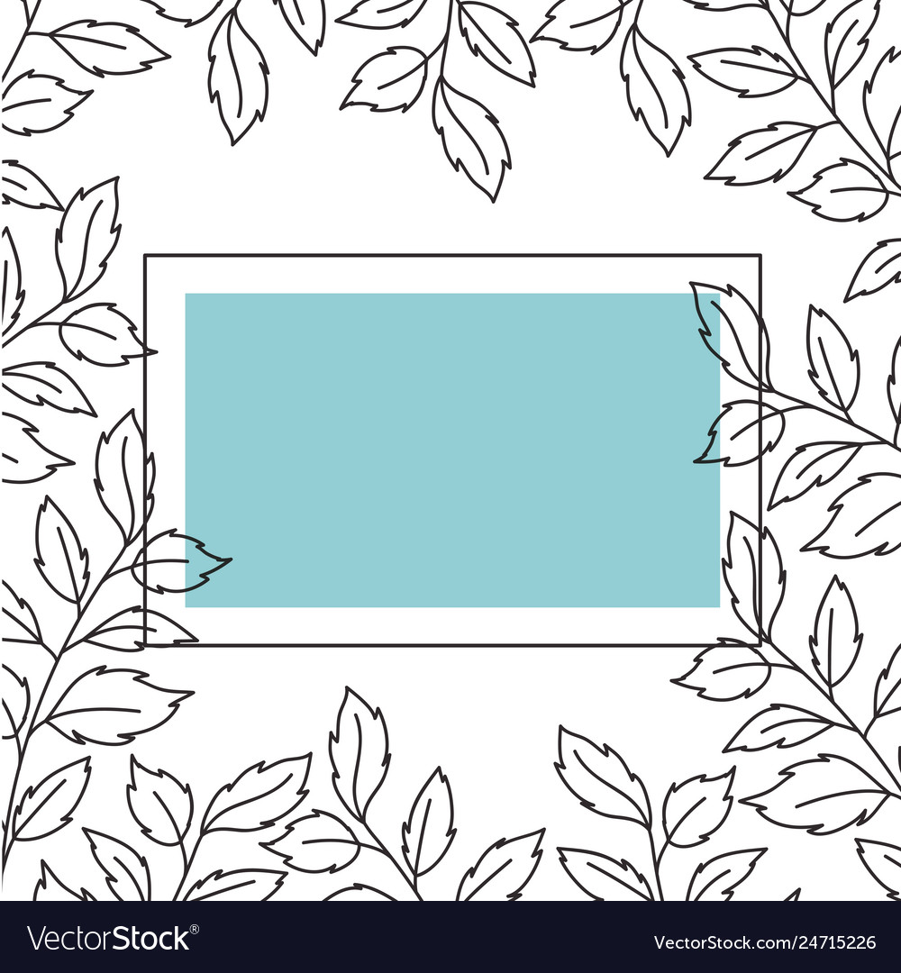 Frame with flowers isolated icon