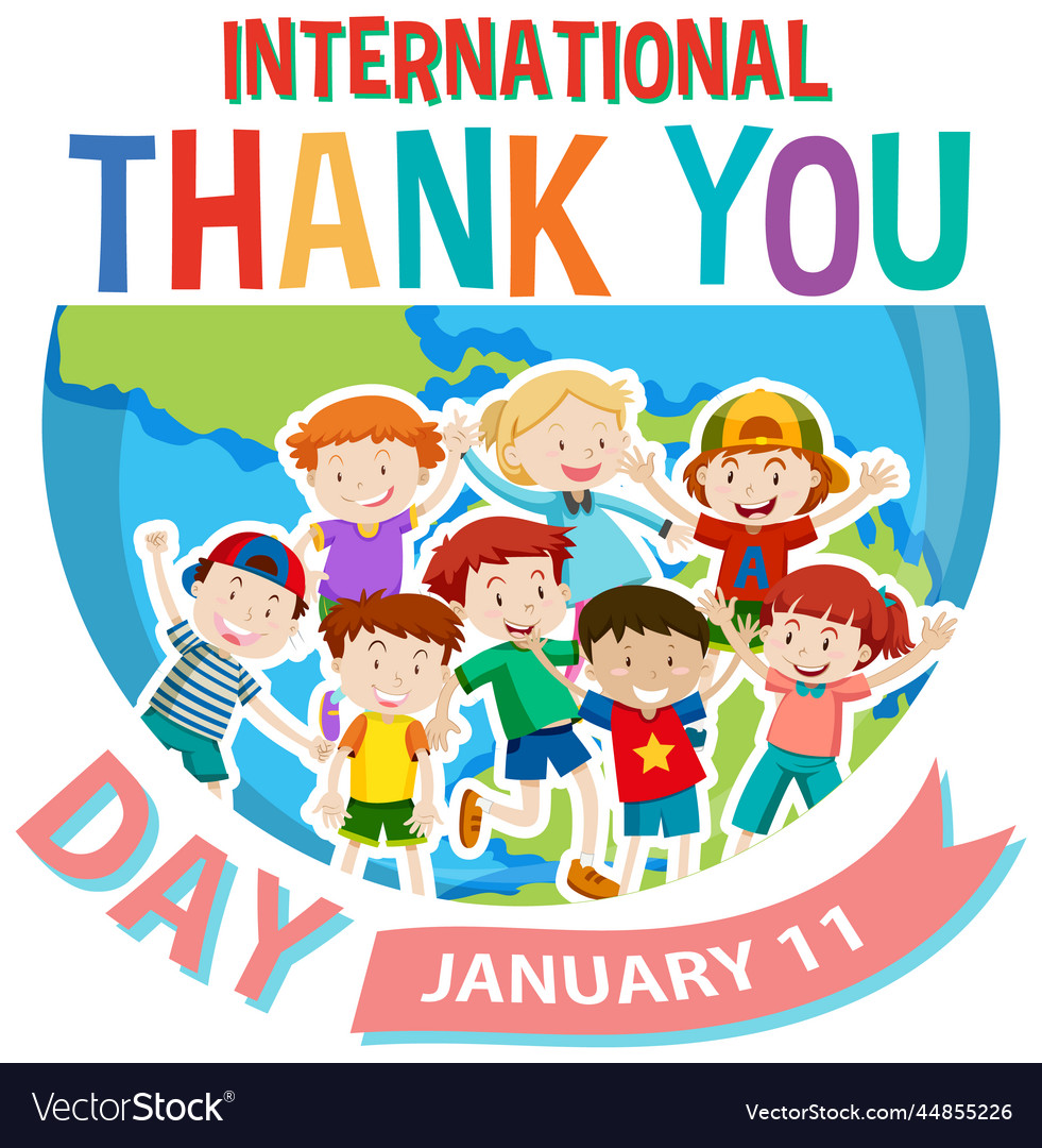 International thank you day banner design