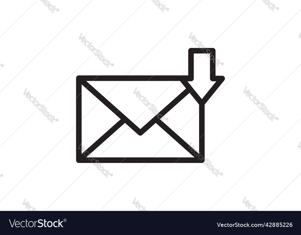 Mail icon sign letter envelope symbol message Vector Image