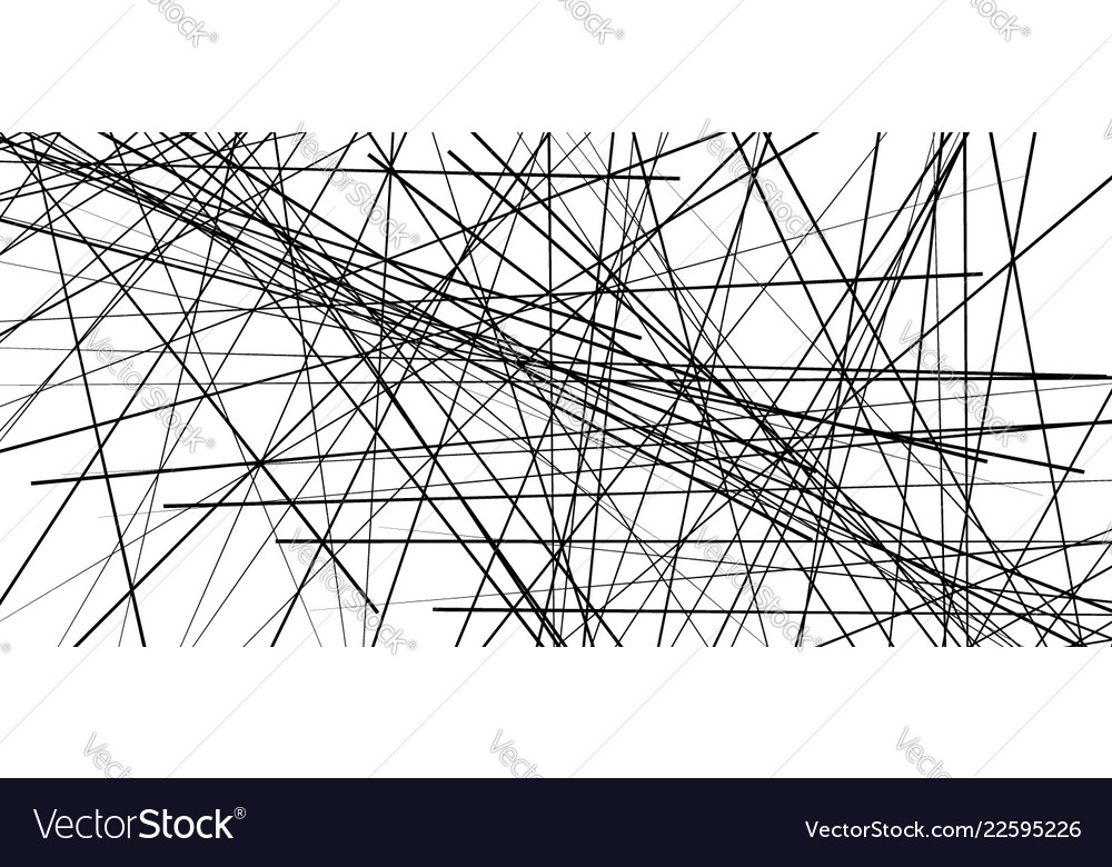 Random chaotic lines abstract geometric pattern vector image Random chaotic lines abstract geometric pattern