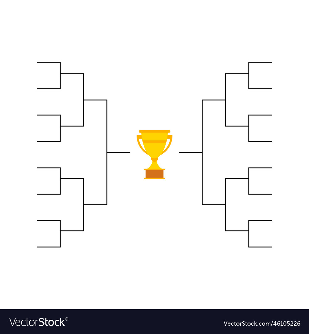 Set of bracket sport tournament blank elimination