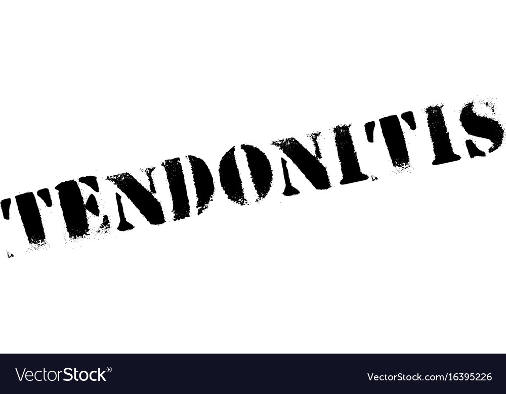 Tendonitis rubber stamp Royalty Free Vector Image