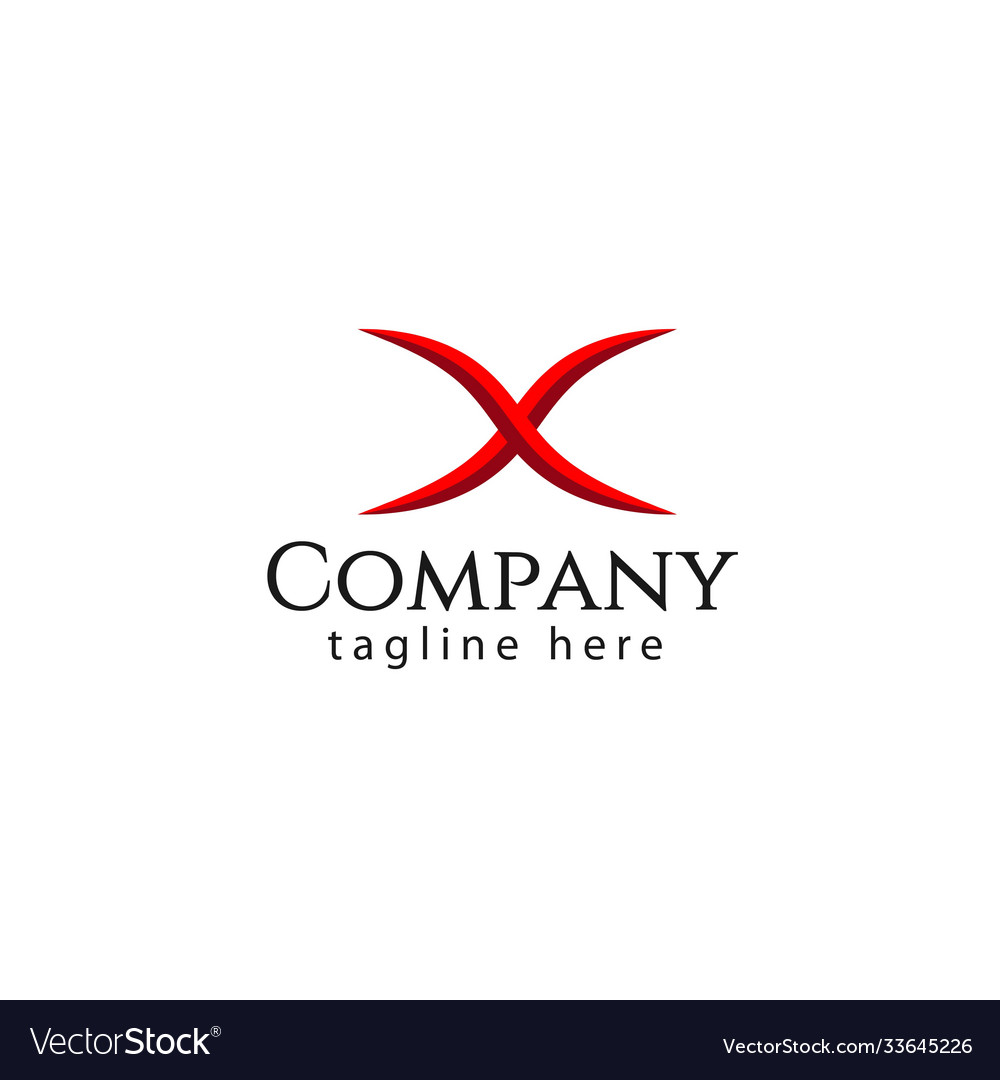 X company logo template design Royalty Free Vector Image