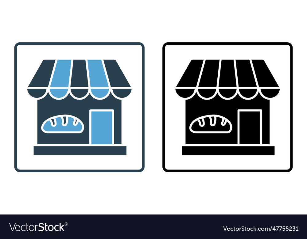 Bakery store icon solid style design simple