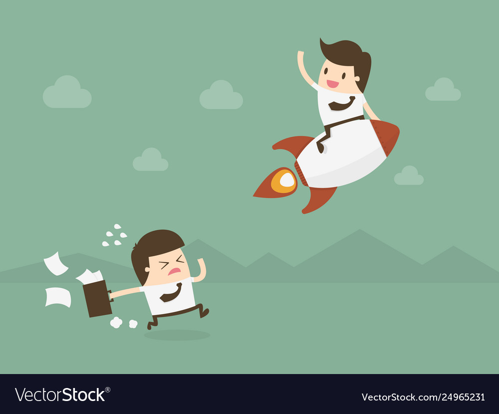 Business competition vector image Business competition