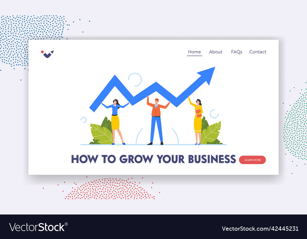 Business growth landing page template financial