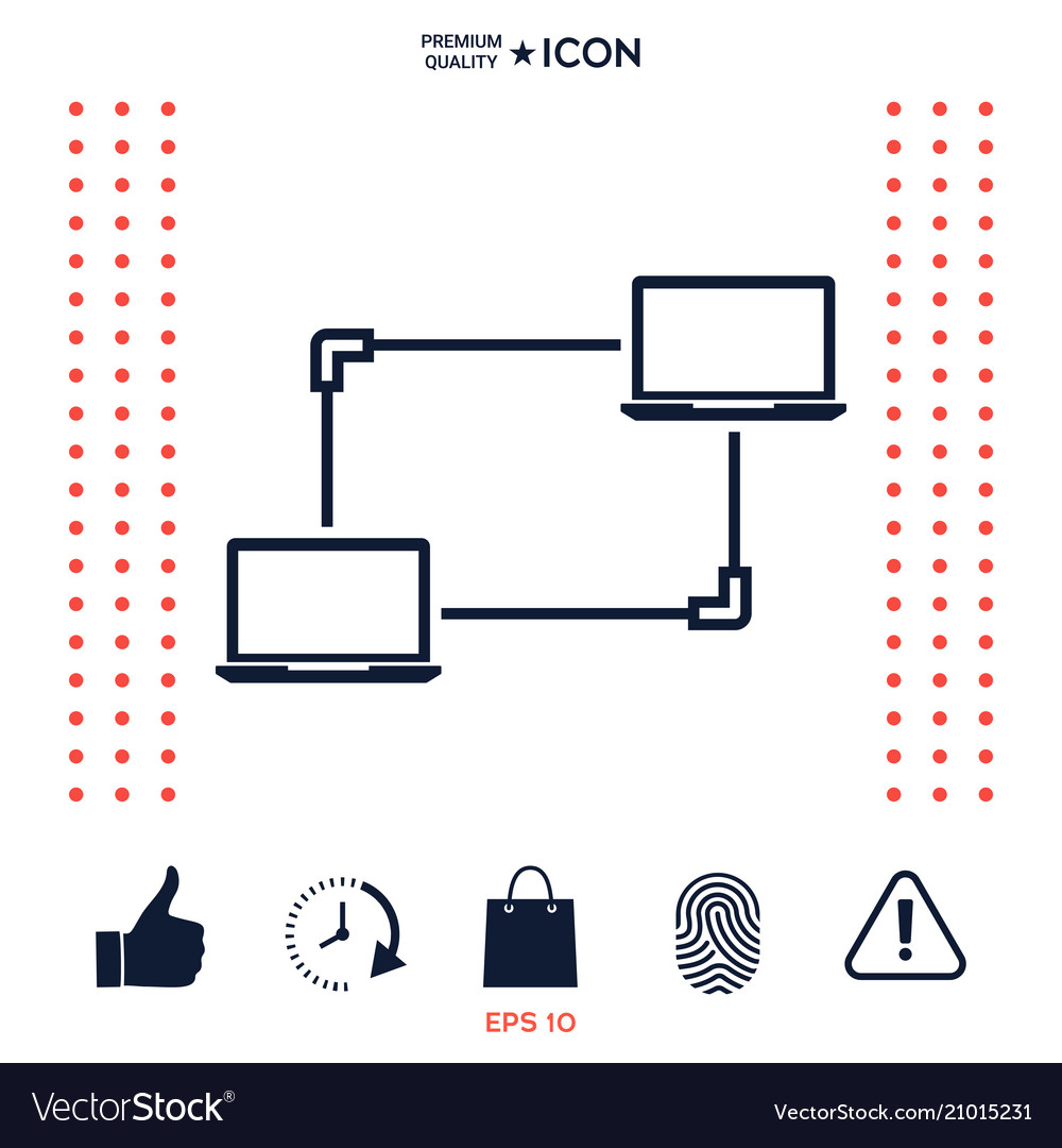 Computer network data exchange transfer concept vector image Computer network data exchange transfer concept