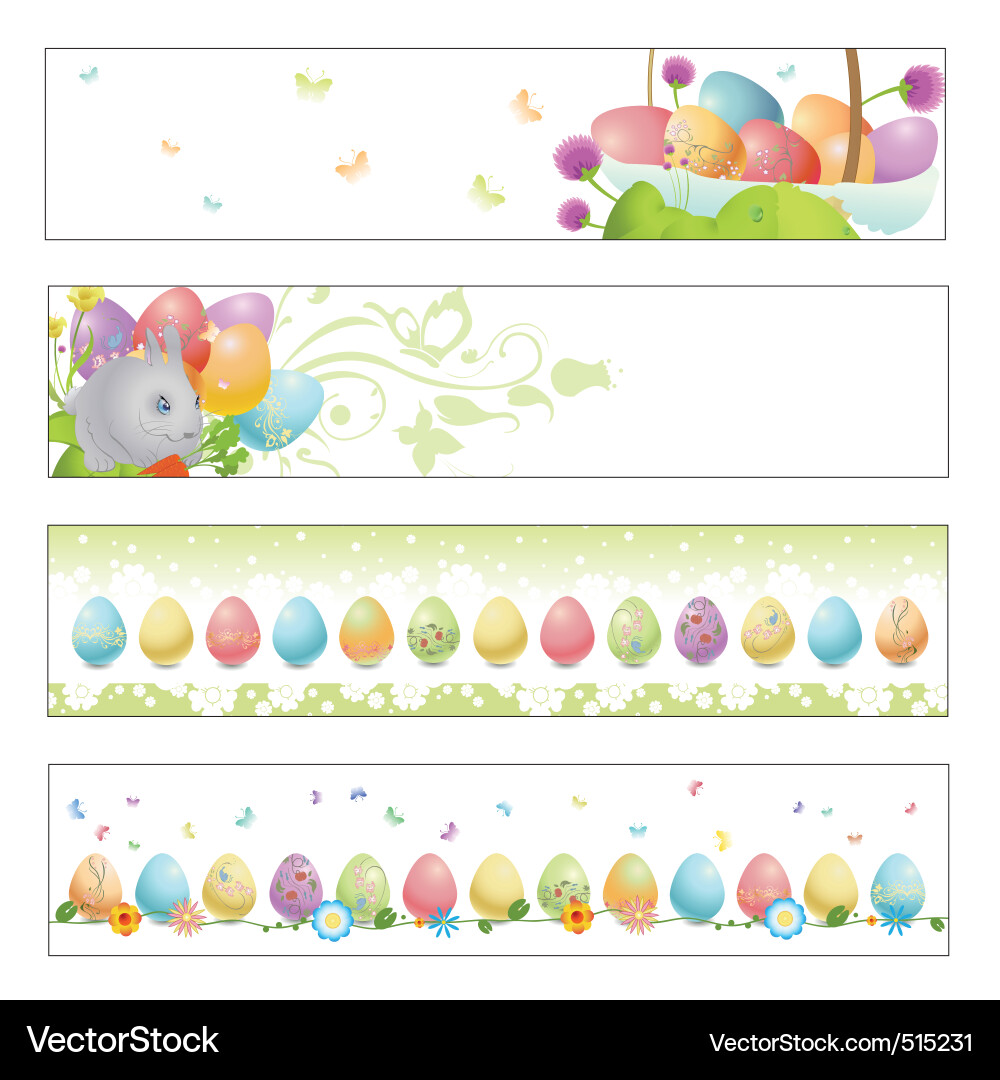 Easter banners Royalty Free Vector Image - VectorStock