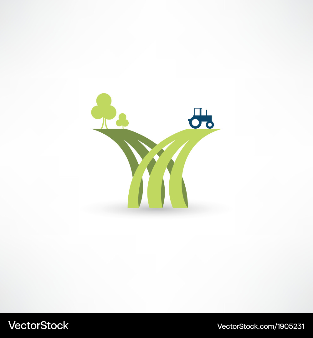 Green field Royalty Free Vector Image - VectorStock