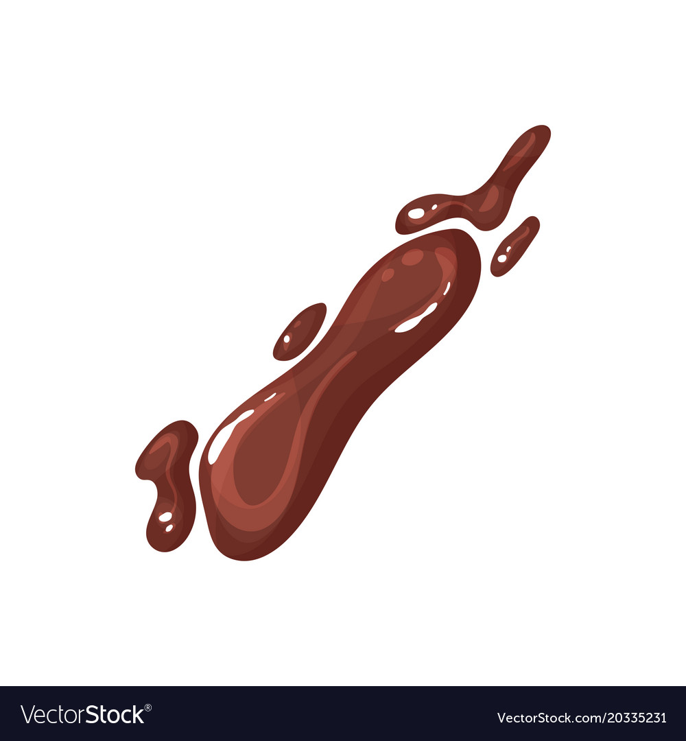 Icon of spilled chocolate sauce splash cooking