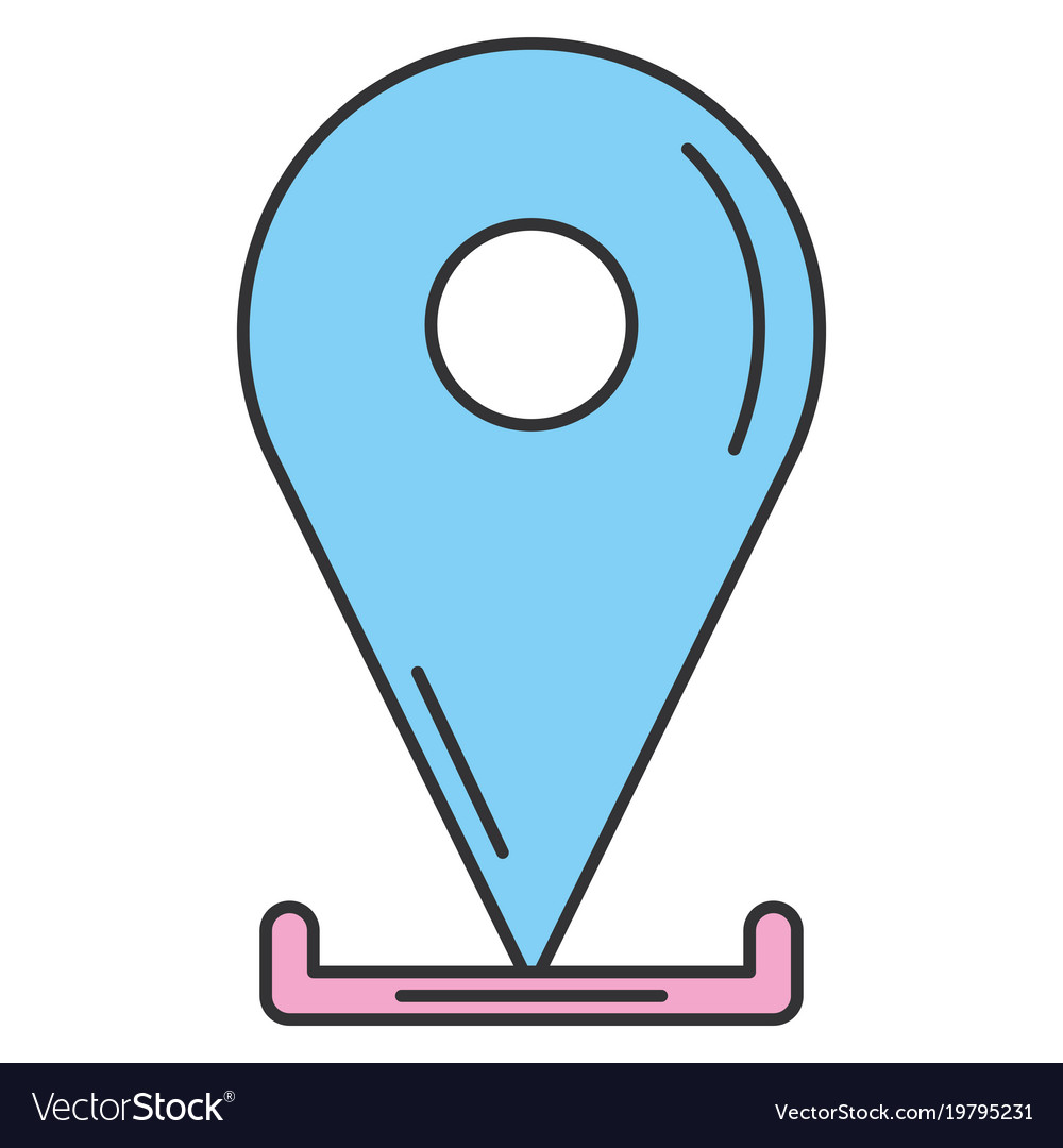 Pin pointer isolated icon