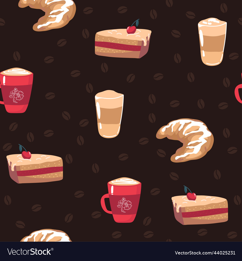 Set collection design seamless pattern vector image Set collection design seamless pattern