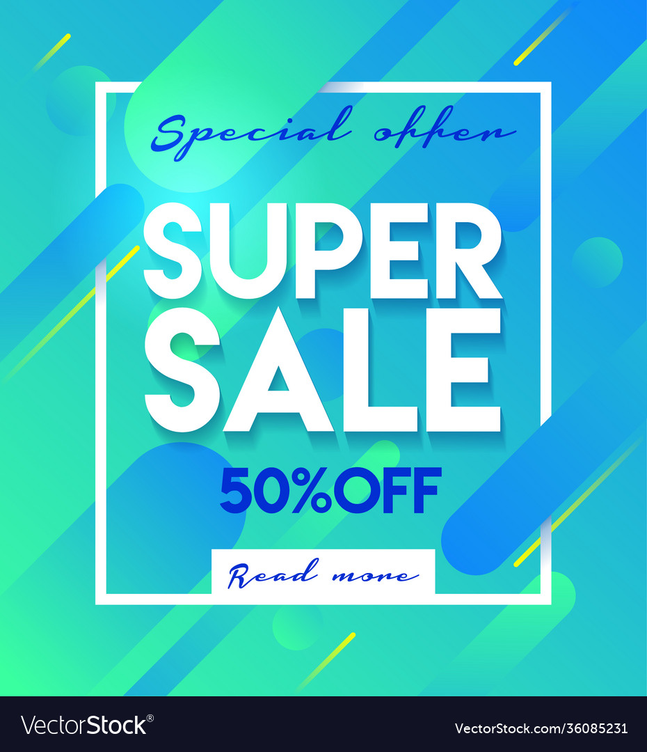 Super sale banner and discounts flat design Vector Image