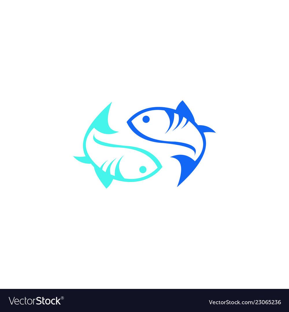 Blue fish logo Royalty Free Vector Image - VectorStock